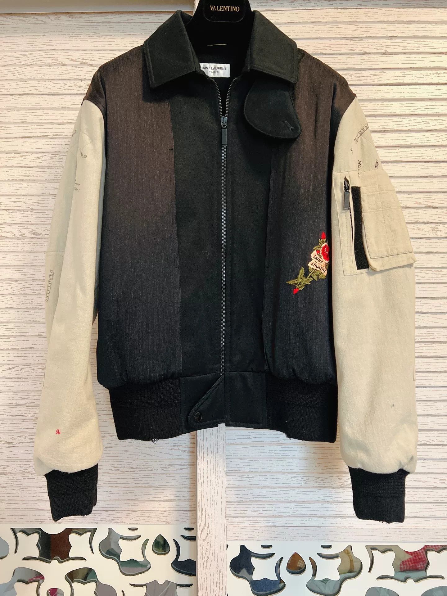 Saint Laurent Paris Saint Laurent SLP Embroidered Pilot Jacket Size S / US 4 / IT 40 - 1 Thumbnail
