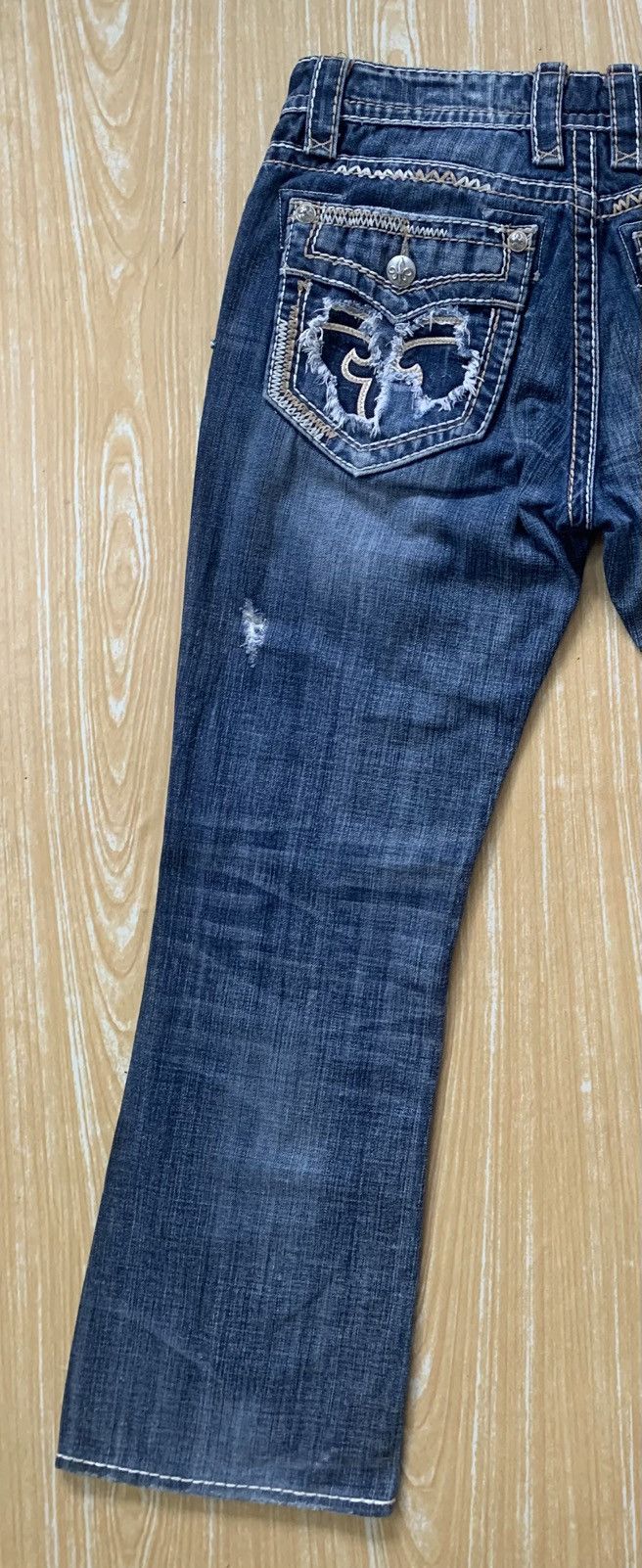 Rock Revival Rare.. Distressed Rock Revival Slim Boot Flare Jeans Pants Size US 34 / EU 50 - 7 Thumbnail