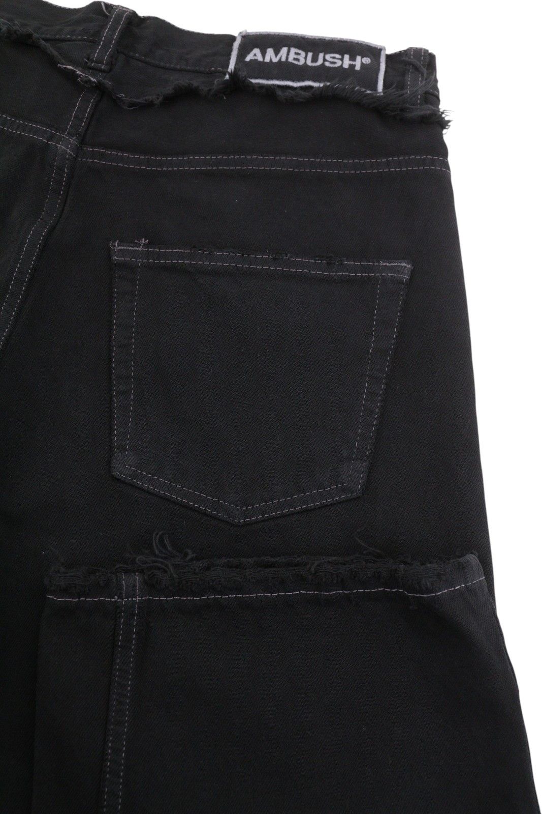 Ambush Design WAIST DETAIL W31 Black Distress Button Jeans 86797 Size US 31 - 6 Thumbnail