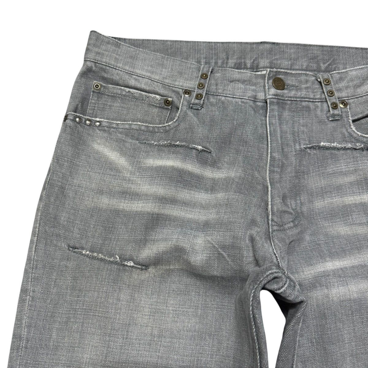 Japanese Brand Monsieur Nicole Denim Flare Jeans Studded Size US 33 - 4 Thumbnail