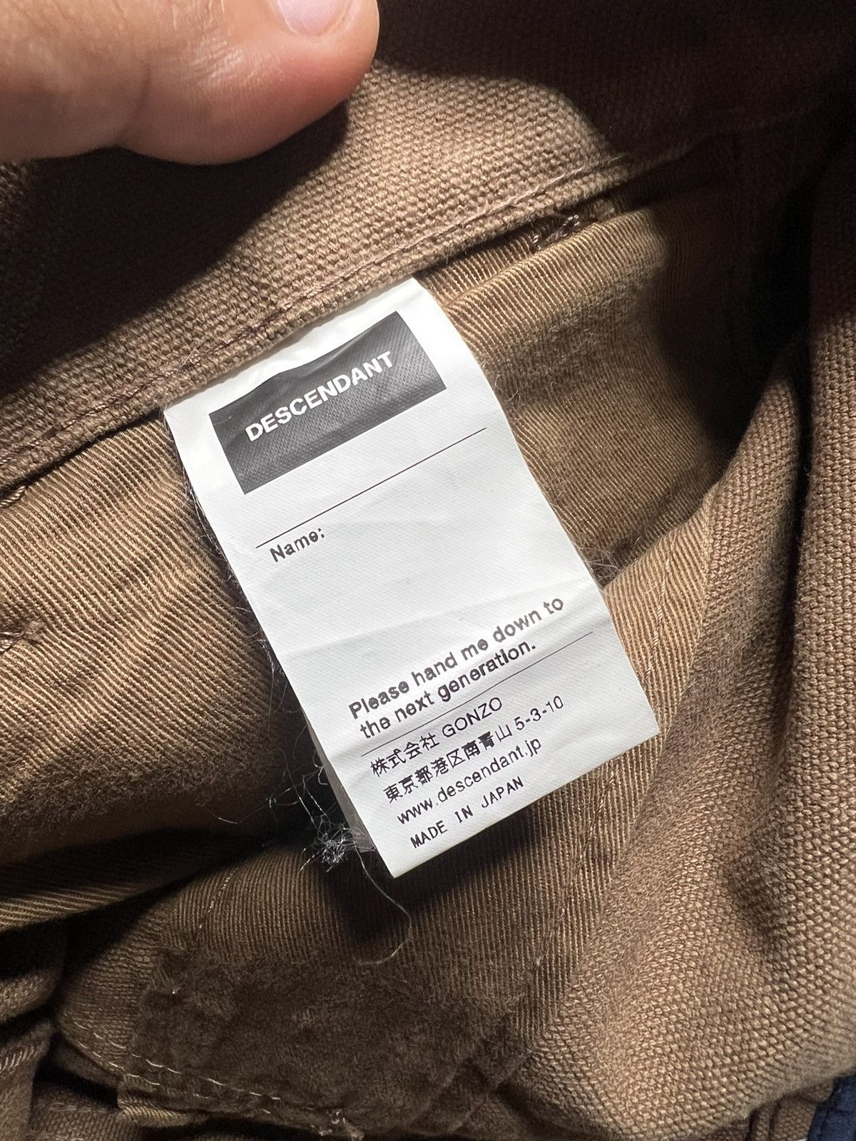 Descendant DWU Descendant Heavy Canvas Cotton Work Pants Size US 33 - 8 Thumbnail