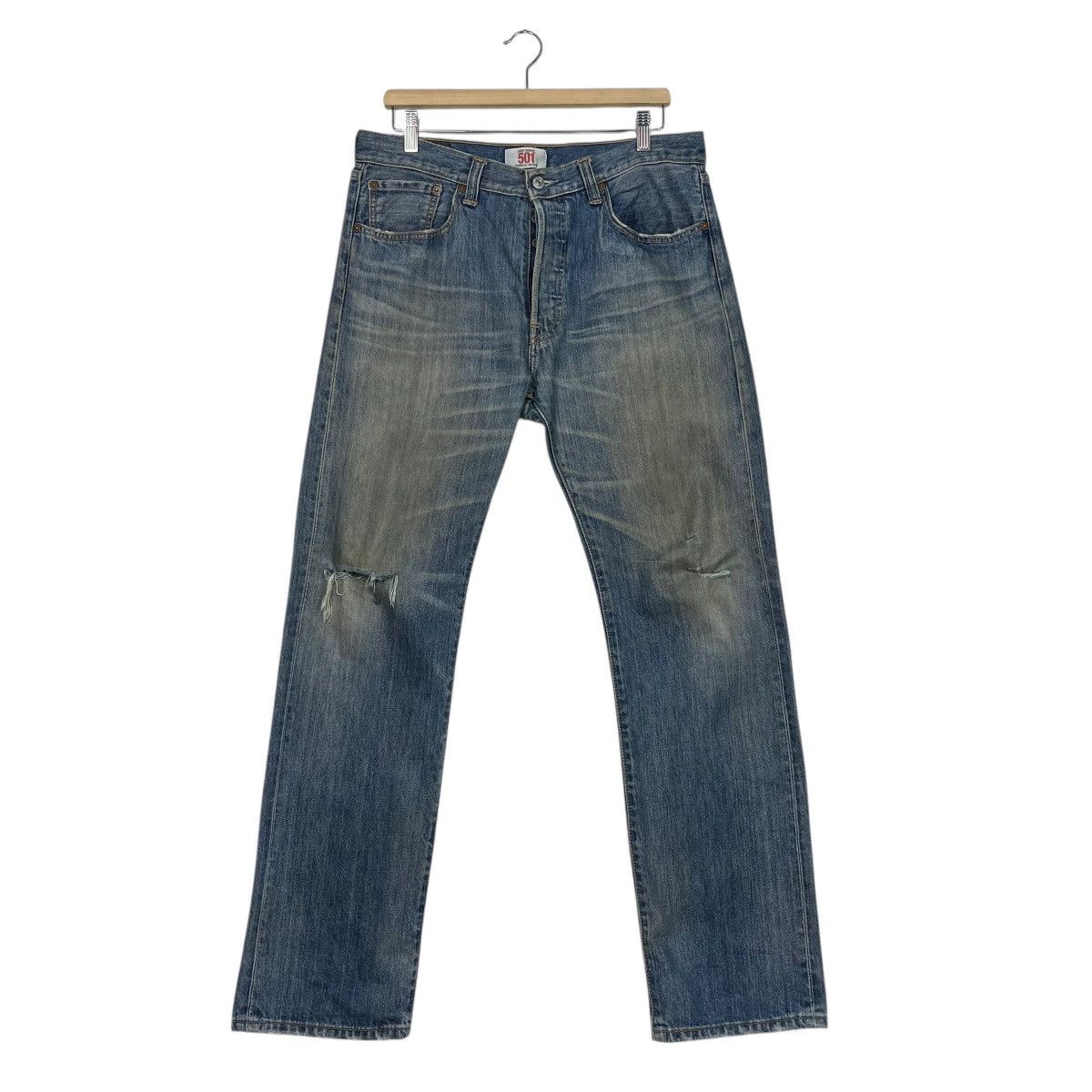 Levi's Vintage Y2k Levis Distressed Denim Size US 34 / EU 50 - 1 Thumbnail
