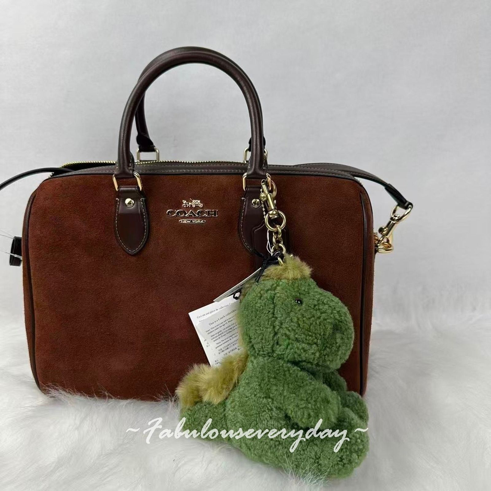 Coach Coach Little Rexy Bag Charm in Shearling/Brass/Multi CCR22 Size ONE SIZE - 2 Thumbnail