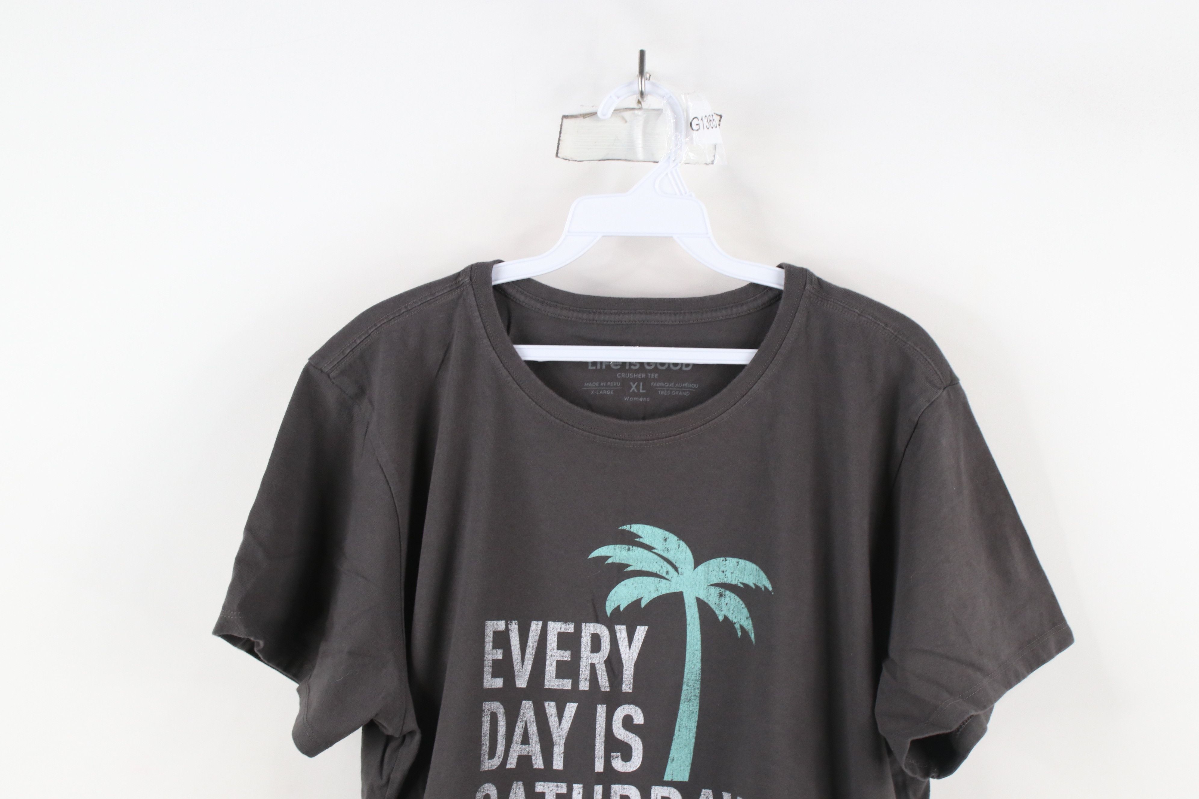 Life is Good × Vintage Life Is Good Crusher Every Day Is Saturday Palm Tree T-Shirt Size XL / US 12-14 / IT 48-50 - 2 Thumbnail