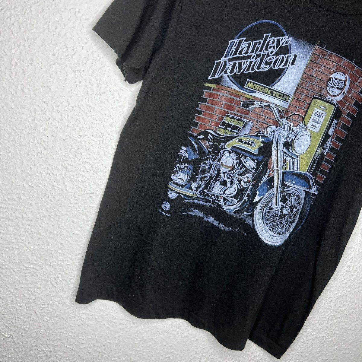 Harley Davidson × Vintage Vintage Harley Davidson Tshirt Tee 3D Emllem 1996 Gas Size US M / EU 48-50 / 2 - 2 Thumbnail