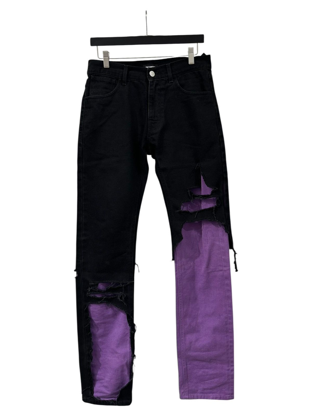 Raf Simons Raf Simons AW19 slim fit destroyed denim pants | Grailed