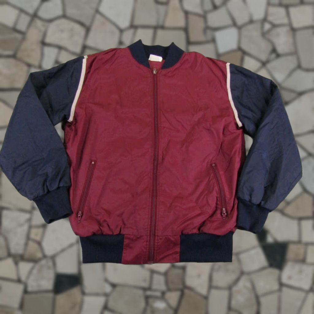 Adidas VINTAGE adidas Jacket Mens Medium Red Windbreaker 80s ZIP UP Pockets Full Zip Lined Polyester Jacket Coat Track Outdoor Sports Mens( bag) Size US M / EU 48-50 / 2 - 1 Thumbnail