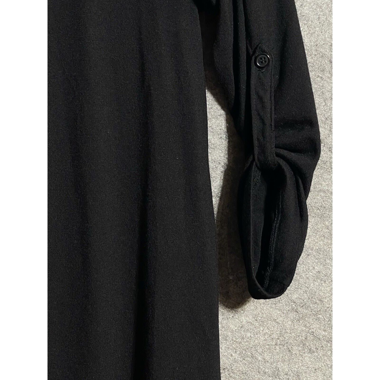 Other Black Cardigan M Roll Tab Sleeves Dark Academia Lagenlook Size M / US 6-8 / IT 42-44 - 3 Thumbnail