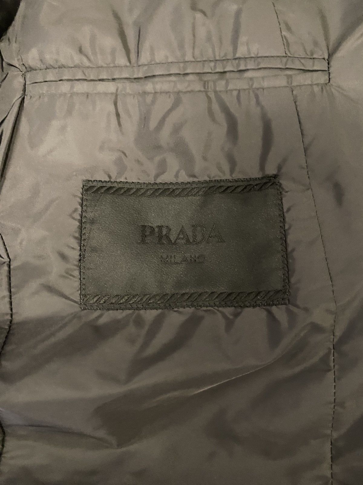 Prada Prada grey nylon slim blazer jacket 46 Size US S / EU 44-46 / 1 - 4 Thumbnail