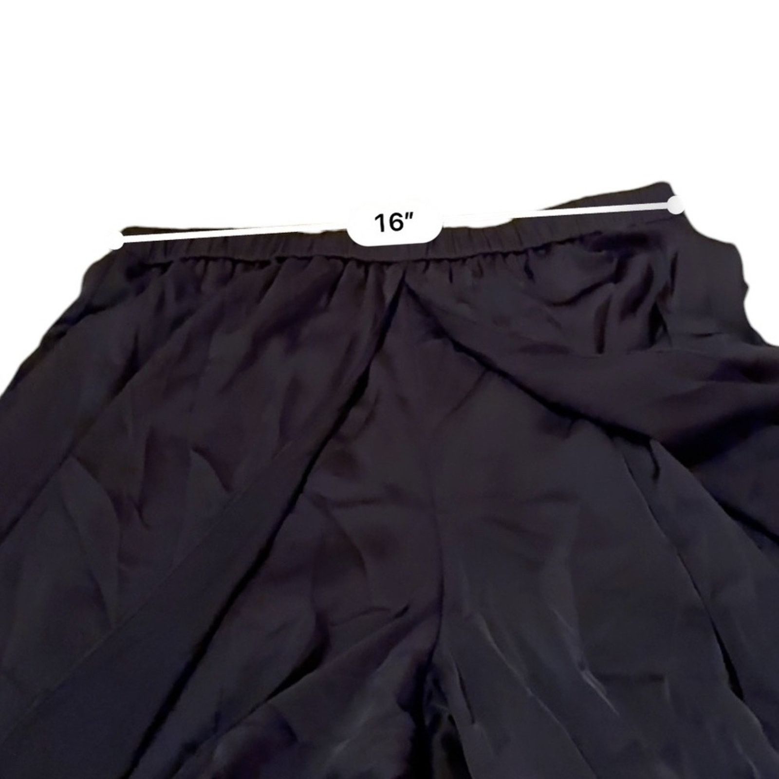 Rosetta Getty RTR Rosetta Getty Black Satin Crossover Wide Leg Pants Sz 16 Size 32" / US 10 / IT 46 - 13 Thumbnail