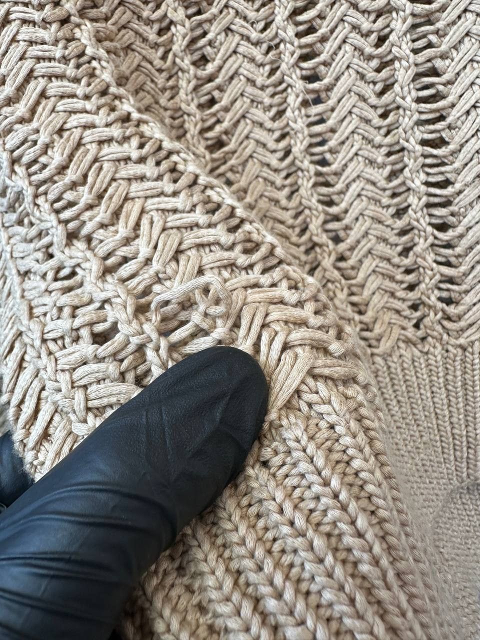 Reiss Reiss Silive Open-Knit Cotton Jumper Beige Sweater Relaxed Size L / US 10 / IT 46 - 10 Thumbnail