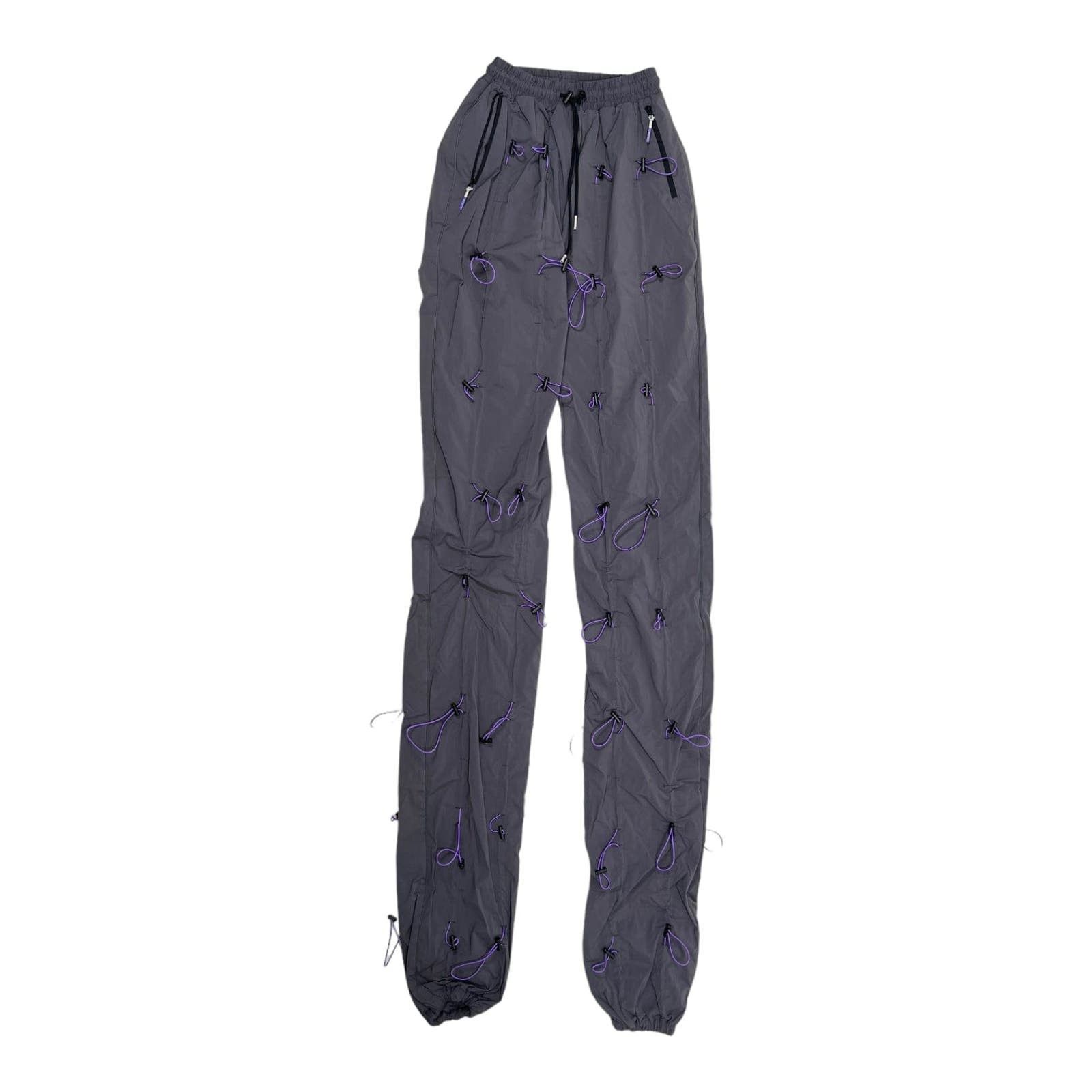 image of 99Is 99Percentis Gobchang Track Pants Grey Purple Pre-Owned, Men's (Size 26)