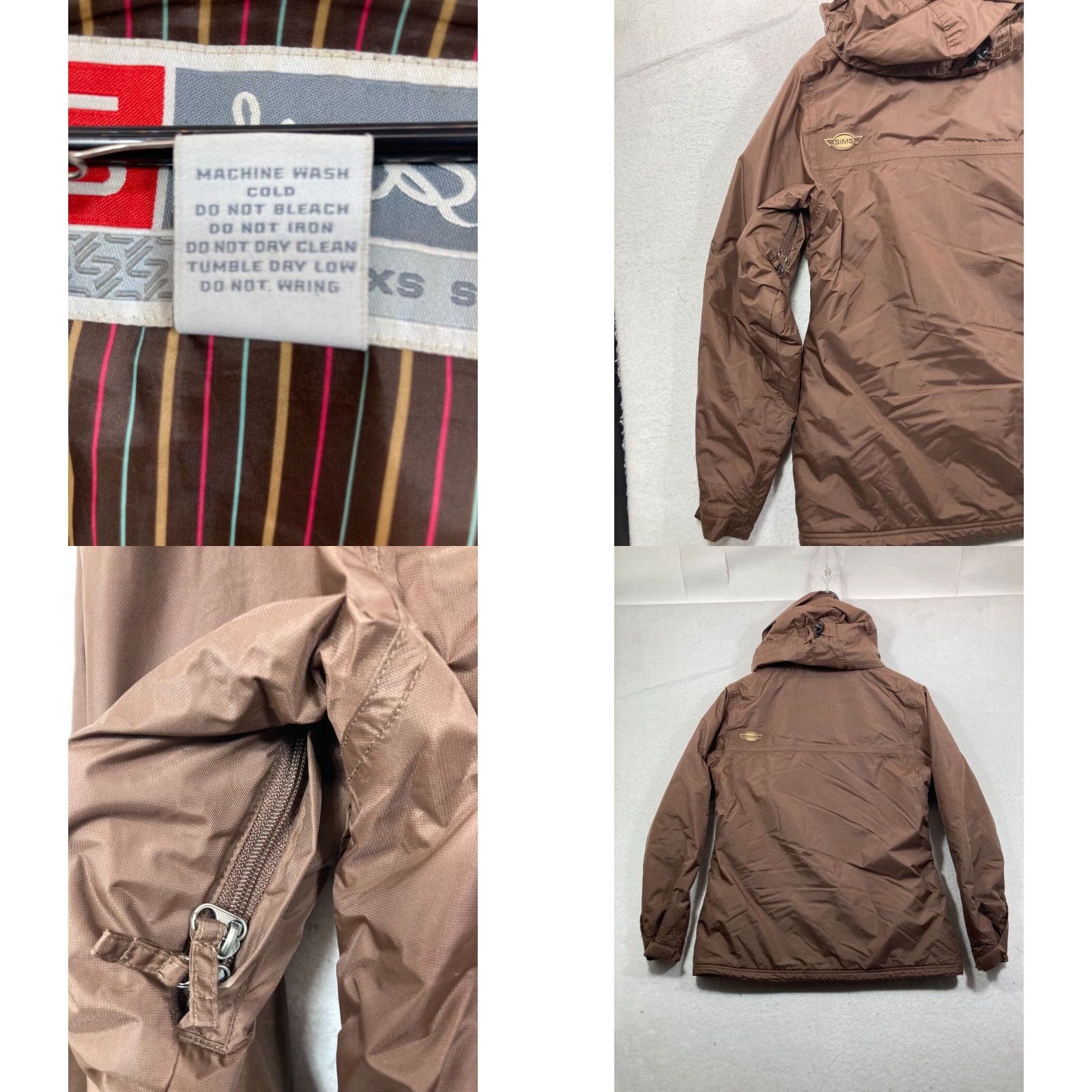Vintage SIMS Womens Jacket Ski Brown Mid-Length Long Sleeve Zip Pockets Casual Winter Coat L Adult Womens Brown Ski Jacket Size L / US 10 / IT 46 - 8 Thumbnail