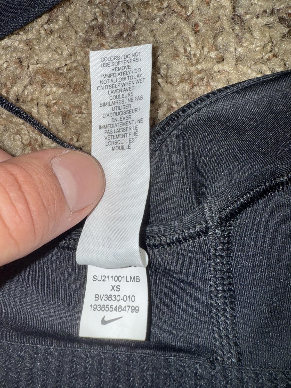 Nike Nike Pro Swoosh Black Medium Support Bra Women's (Non PAD) Size ONE SIZE - 11 Thumbnail