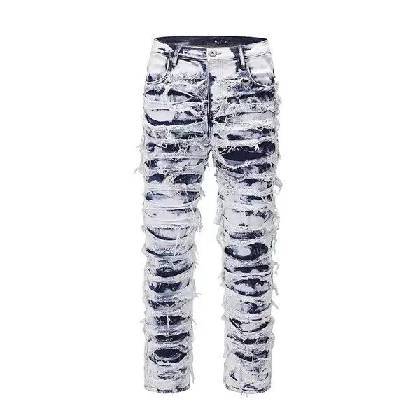 VIBE Retro distressed washed ripped stretch jeans Size US 32 / EU 48 - 5 Thumbnail