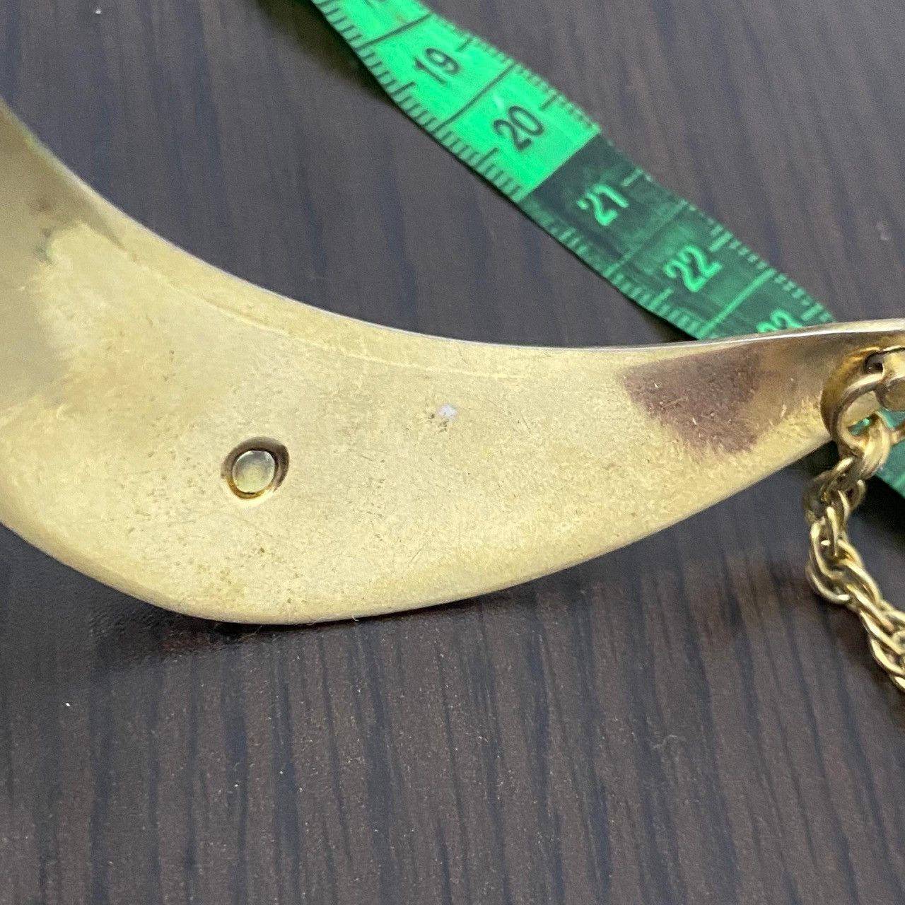 Celine Celine Vintage Gold Collar Necklace with Chain – Shield Logo Size ONE SIZE - 14 Thumbnail