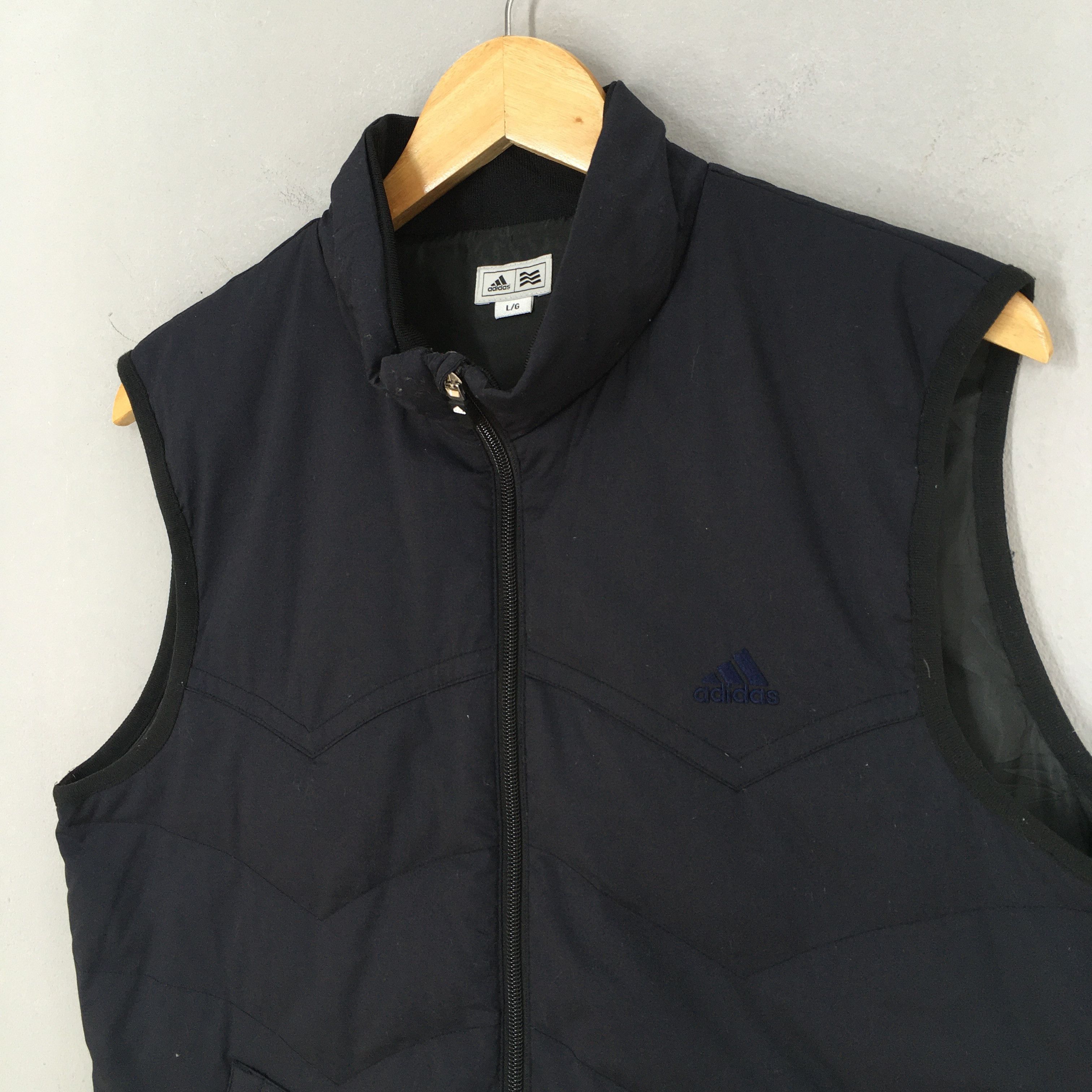Adidas Vintage Adidas Three Stripes Vest Black Jacket Large Size US L / EU 52-54 / 3 - 4 Thumbnail