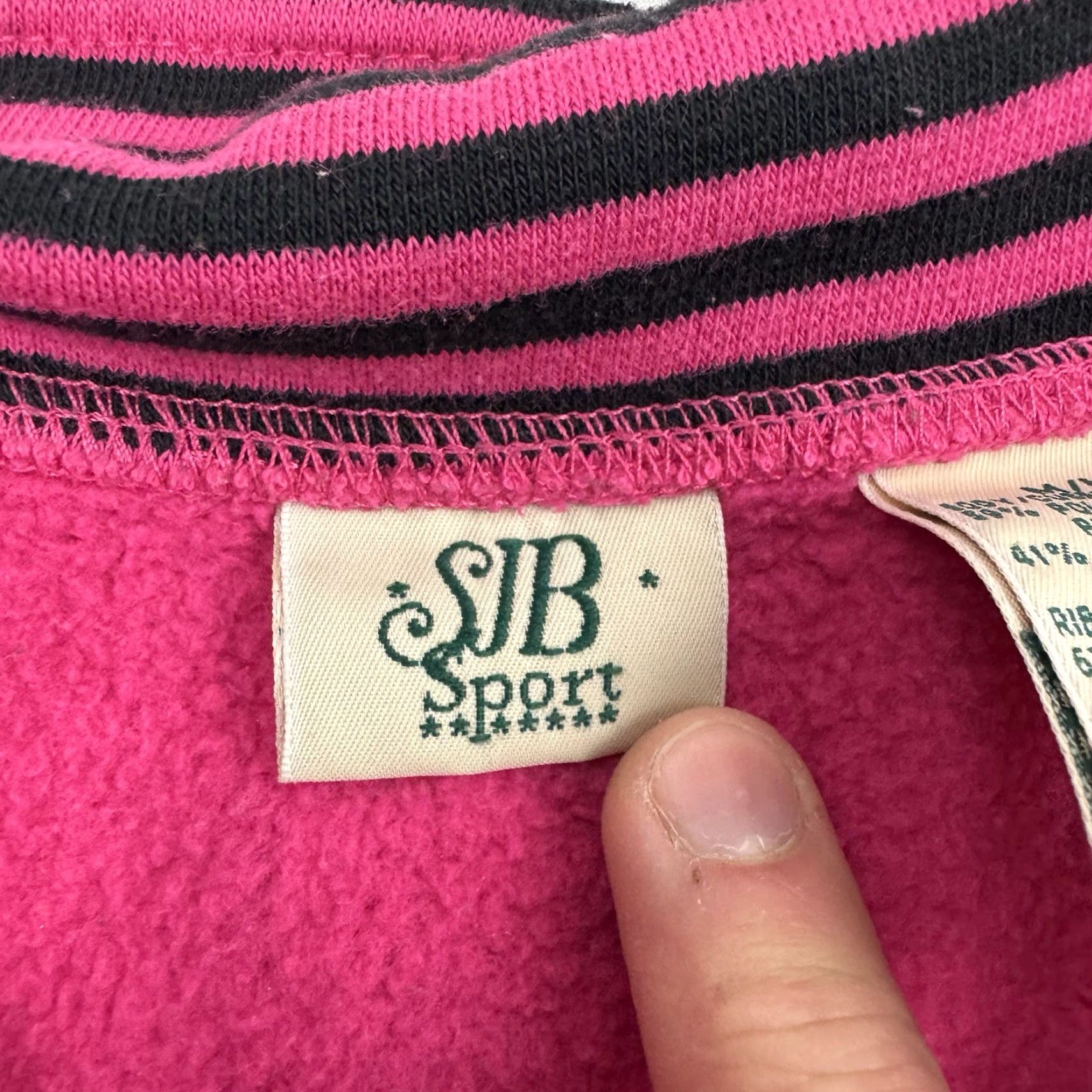 Vintage VINTAGE St. John's Bay Sweatshirt Womens Medium Pink Quarter Zip Pullover 80s 90s Activewear Size M / US 6-8 / IT 42-44 - 3 Thumbnail