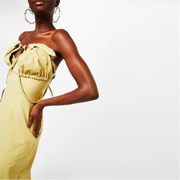 Jacquemus o1g2r1mq1024 Bikini Midi Dress in Light Yellow Size XS / US 0-2 / IT 36-38 - 3 Thumbnail