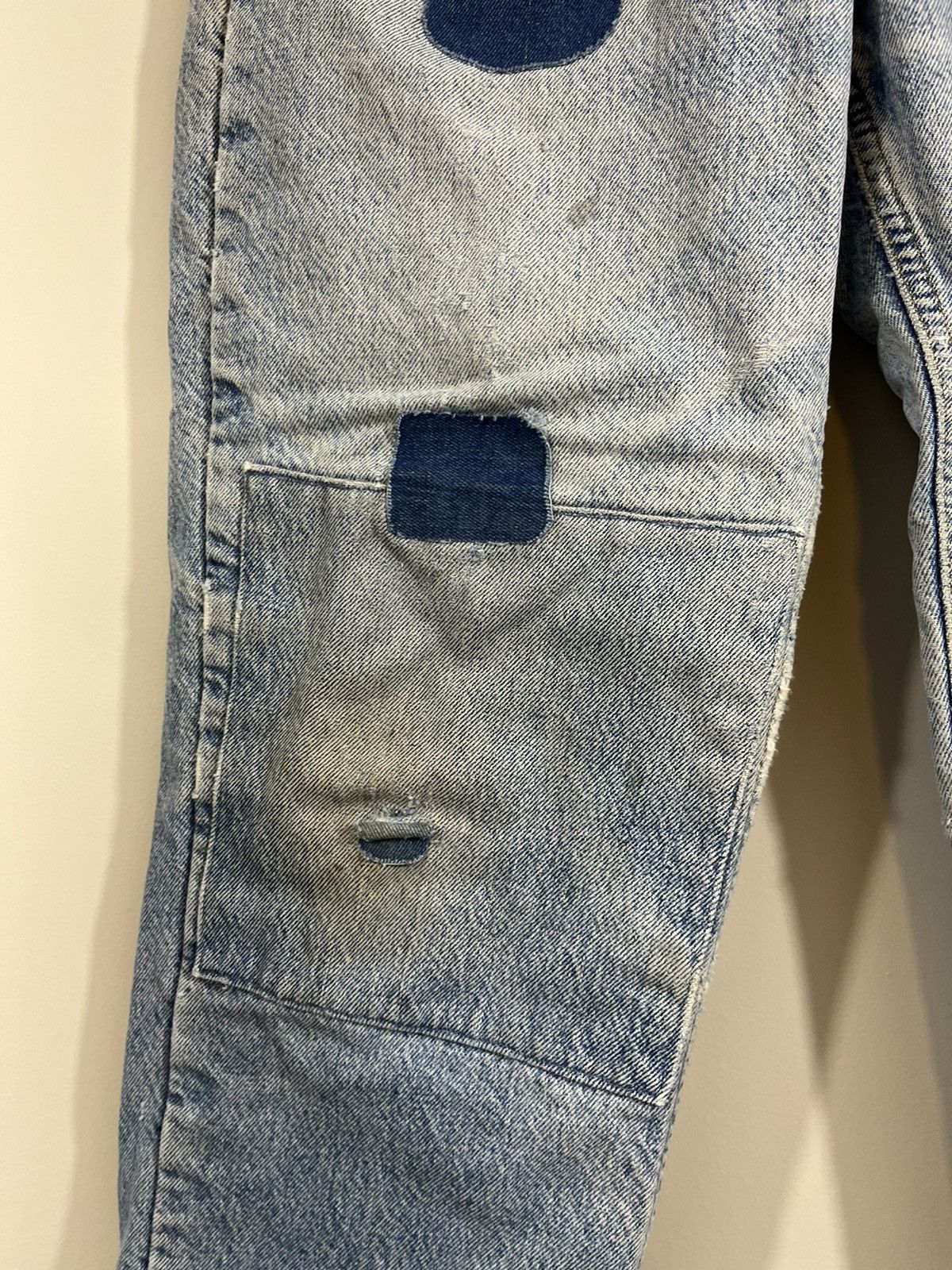 Carhartt Thrashed Patched Flannel Lined Distressed Jeans Size US 32 / EU 48 - 9 Thumbnail