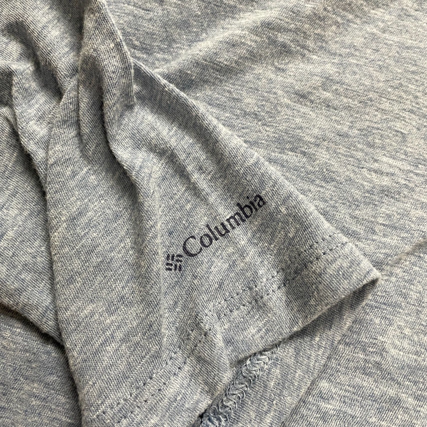 Logo 7 Columbia Top Womens Medium Gray V-Neck Long Sleeve Cotton Casual Logo Ladies Size M / US 6-8 / IT 42-44 - 4 Thumbnail
