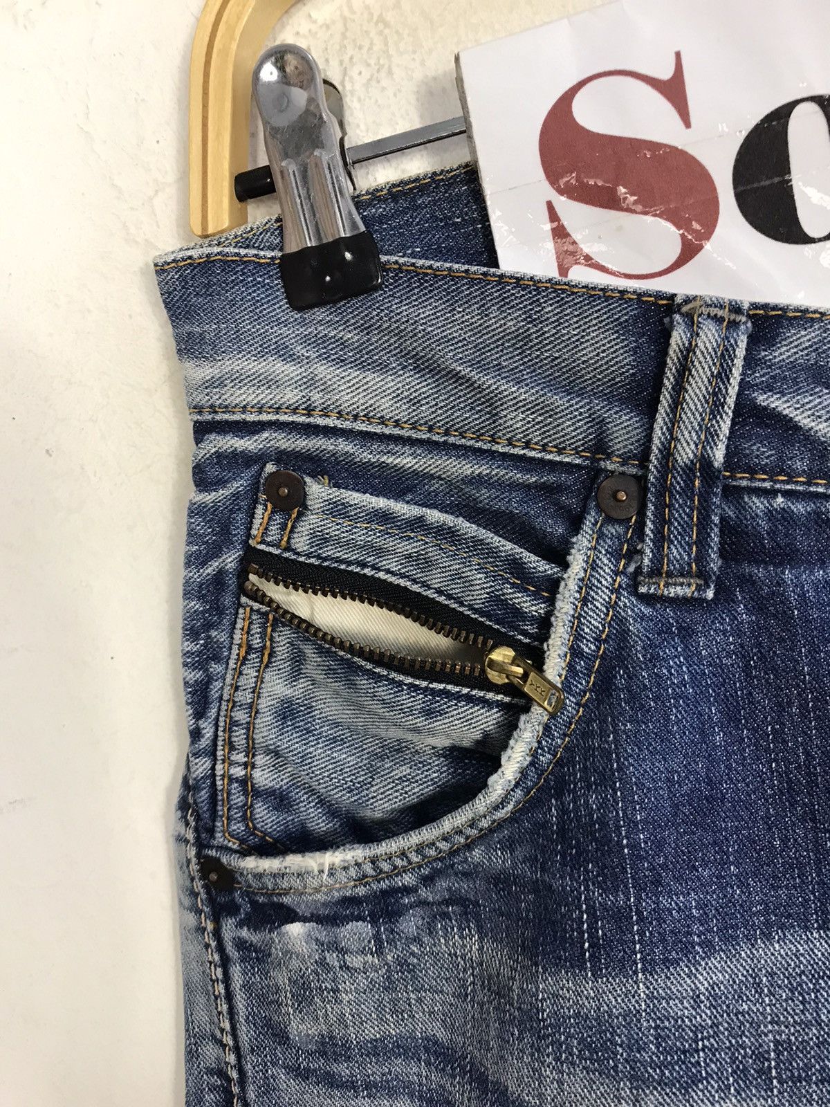 Japanese Brand × Johnbull × Vintage Vintage John Bull Selvedge Workwear Design Denim Jeans Size US 30 / EU 46 - 9 Thumbnail