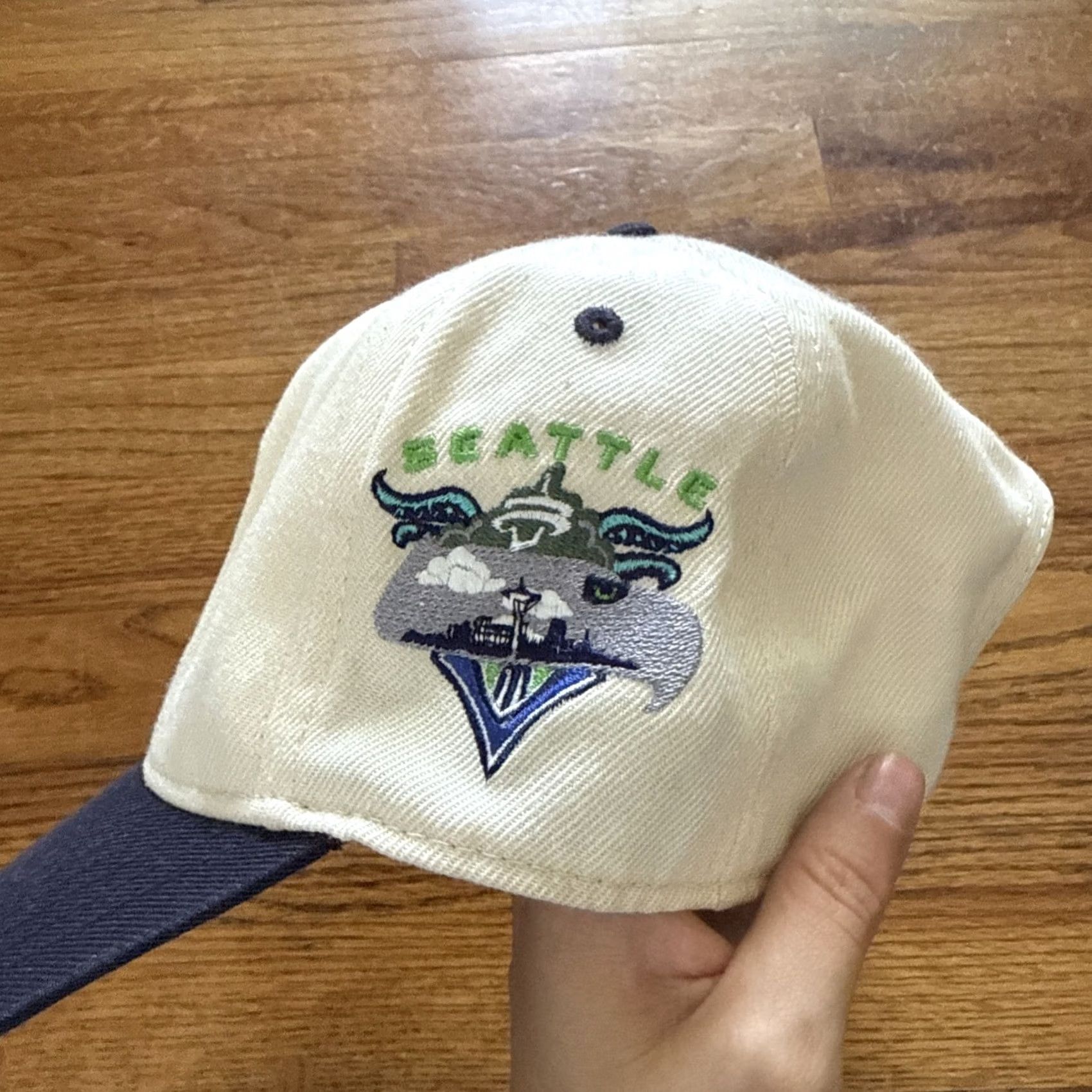Vintage PHEIT Seattle Snapback Cap Green Men One Size Cap White Blue Size ONE SIZE - 3 Thumbnail