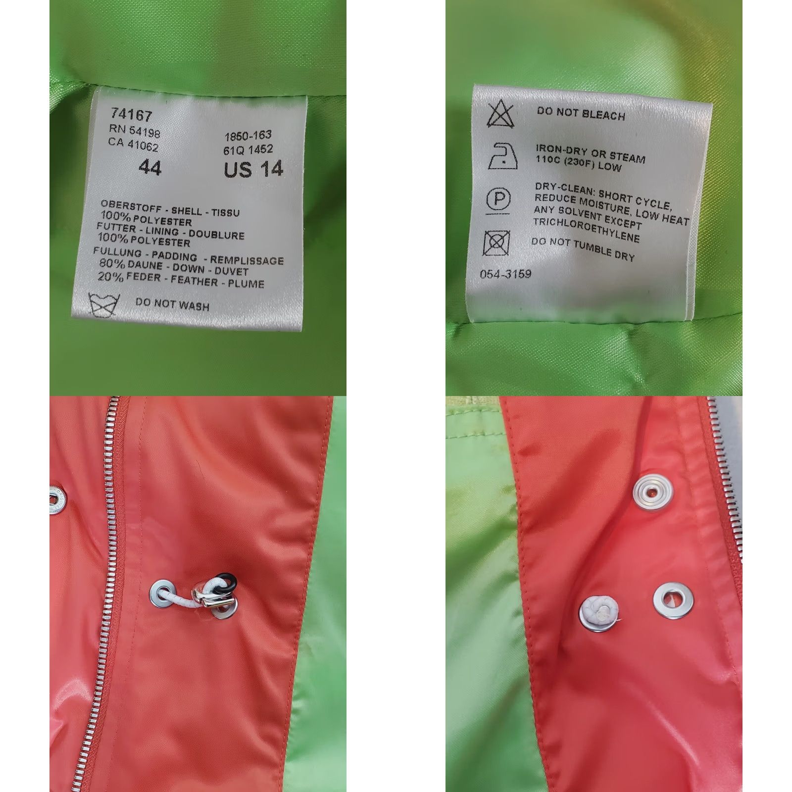 Bogner VINTAGE Bogner Down Puffer Jacket Removable Hood Women’s US 14 (XL) Red-Orange Size XL / US 12-14 / IT 48-50 - 8 Thumbnail