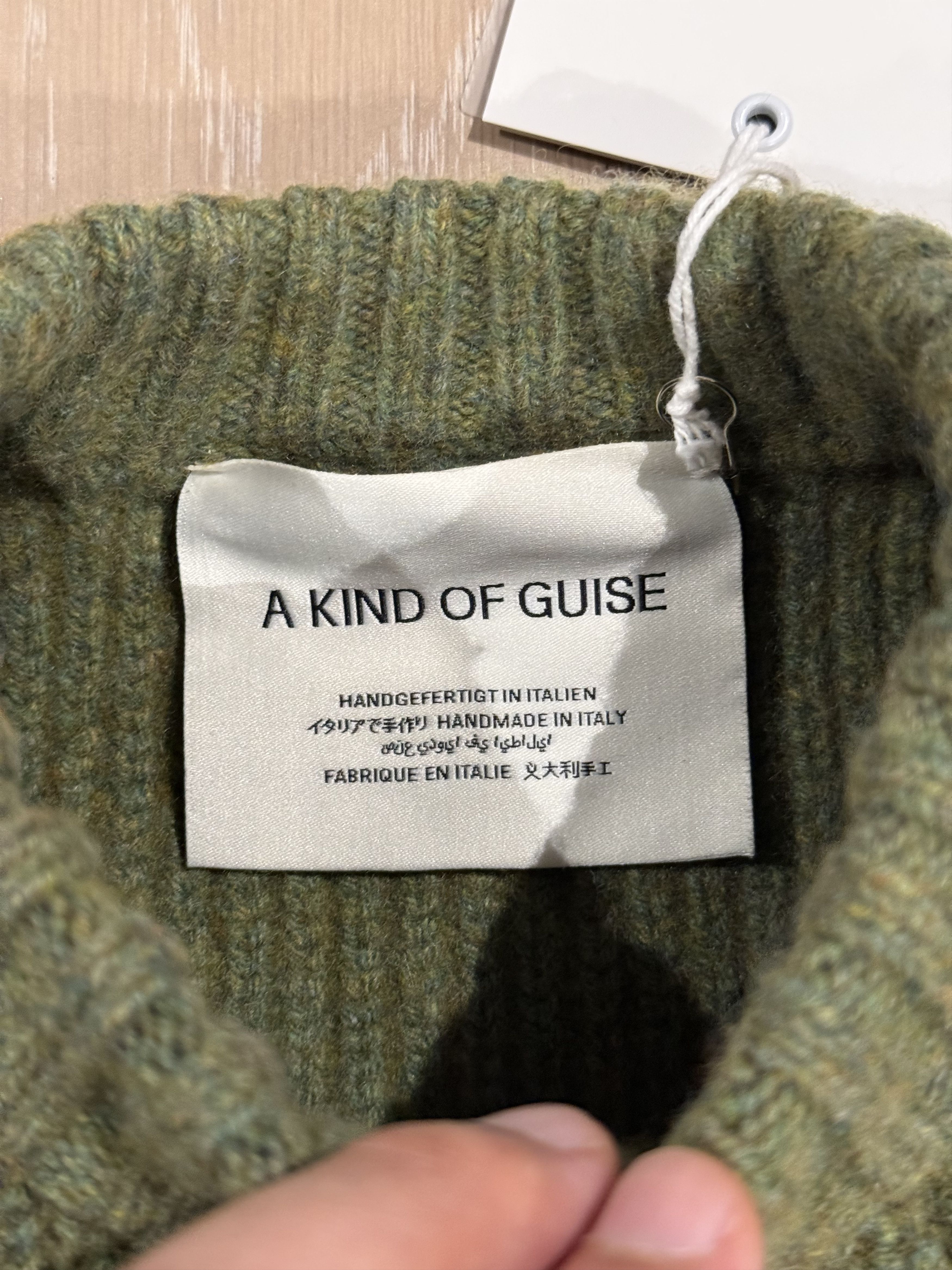 A Kind Of Guise 💚 AW22 A Kind Of Guise Badger Knit Sweater Thyme Melange Size US M / EU 48-50 / 2 - 17 Thumbnail
