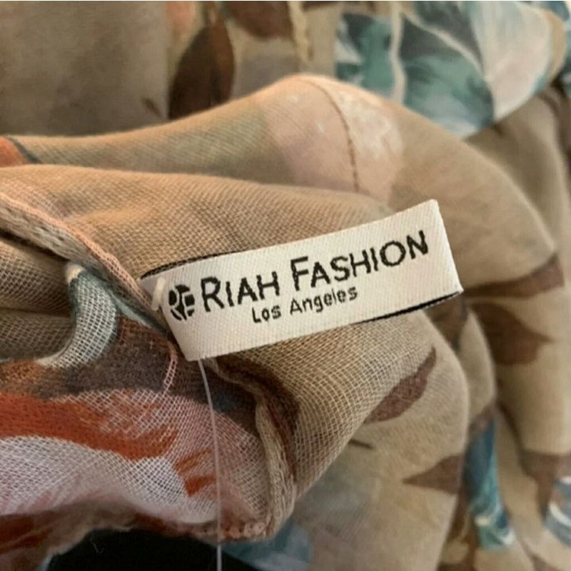 Other Riah Fashion LA Floral Kimono Wrap Boho Shawl Tassels Sheer Size ONE SIZE - 7 Thumbnail