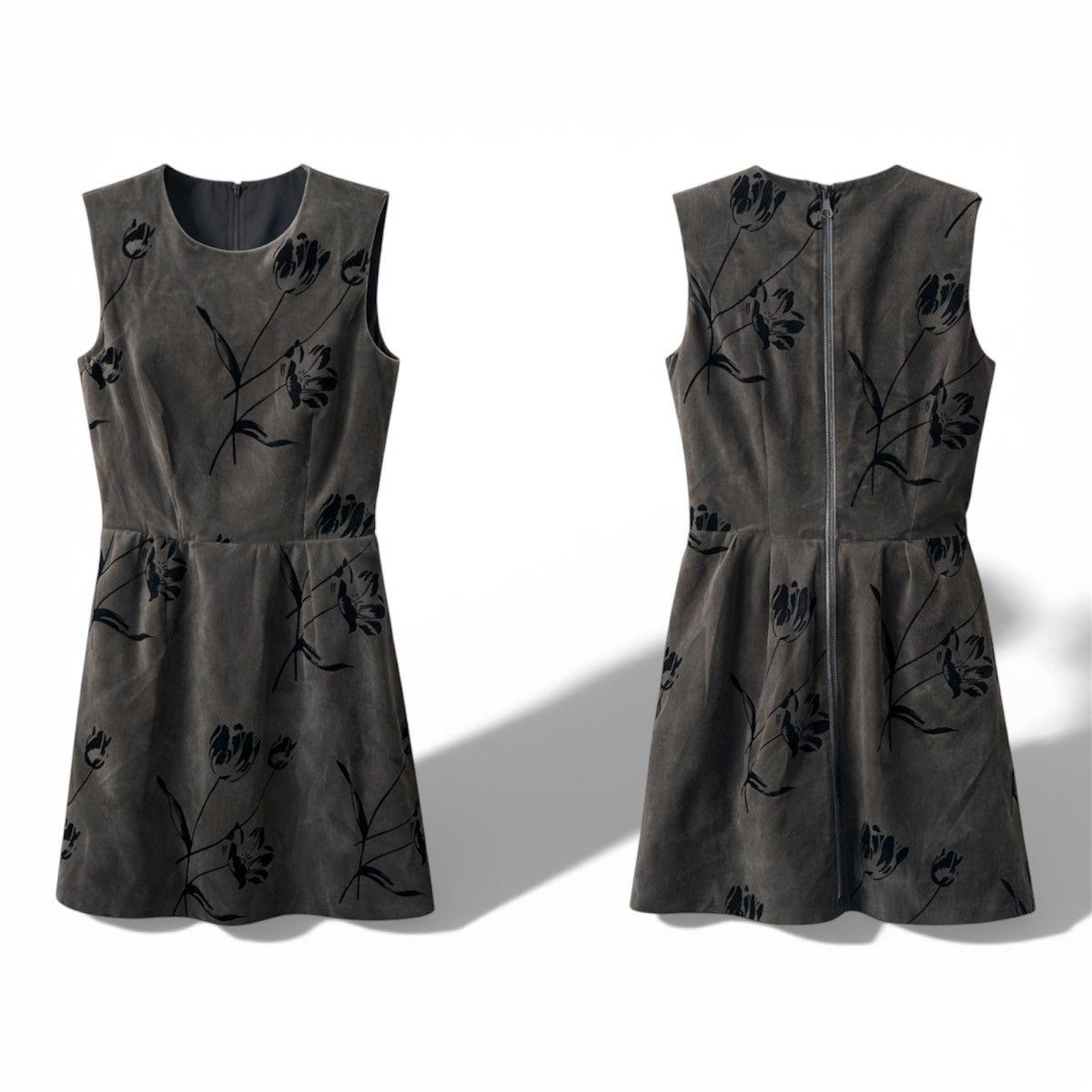 Max Mara SPORT MAX MARA CODE VELOUR FLOWERS ART WOMEN DRESS US 8 Size M / US 6-8 / IT 42-44 - 2 Thumbnail