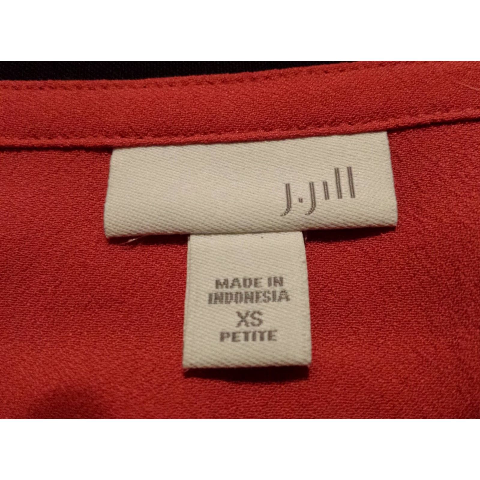 J. Jill J.Jill Womens Shirt PXS Petite Long Sleeve V-Neck Tie Front Solid Orange Rayon Size XS / US 0-2 / IT 36-38 - 6 Thumbnail