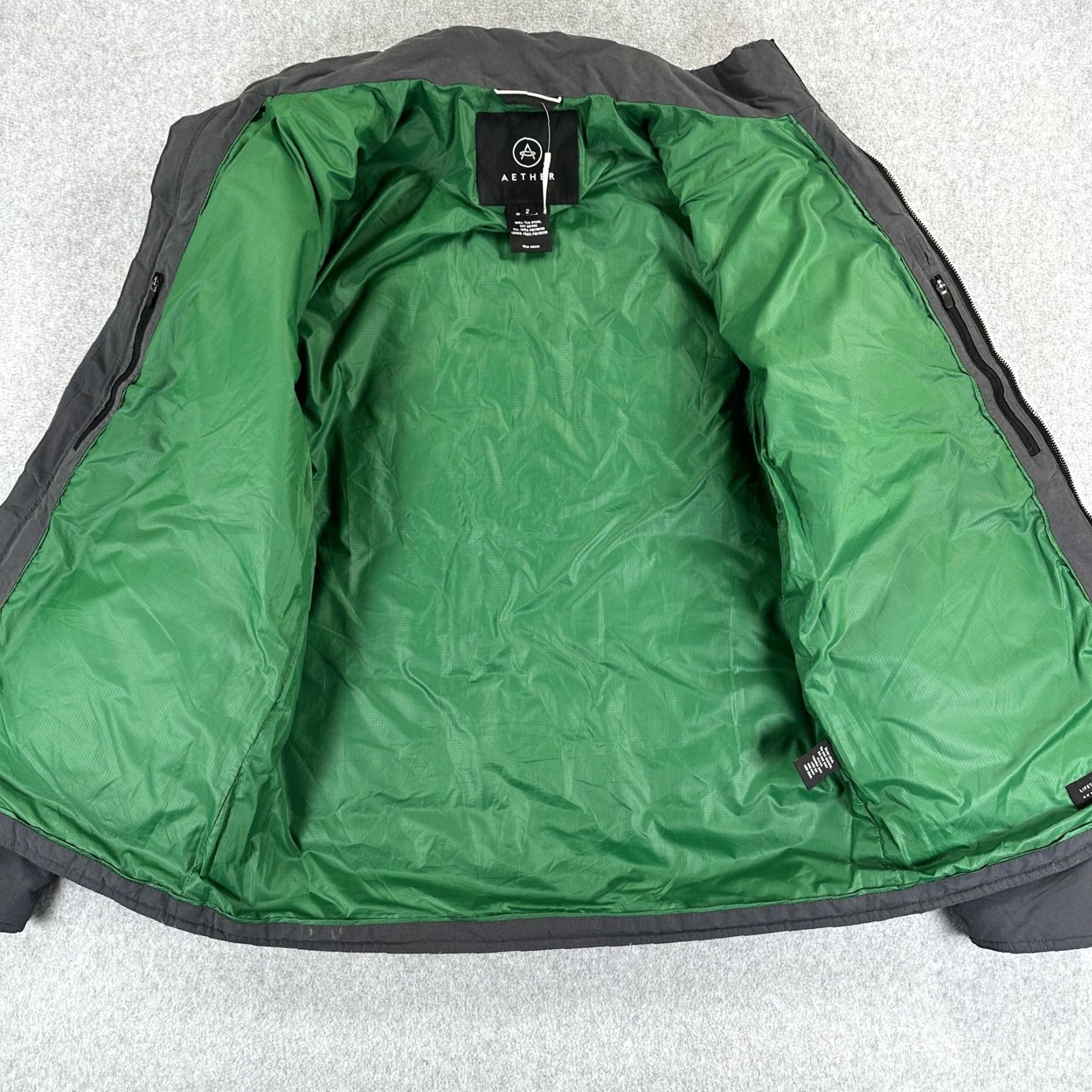 Vintage Aether Mens Jacket Puffer Gray Regular M Insulated Nylon Full Zip Pockets Lined Size US M / EU 48-50 / 2 - 4 Thumbnail