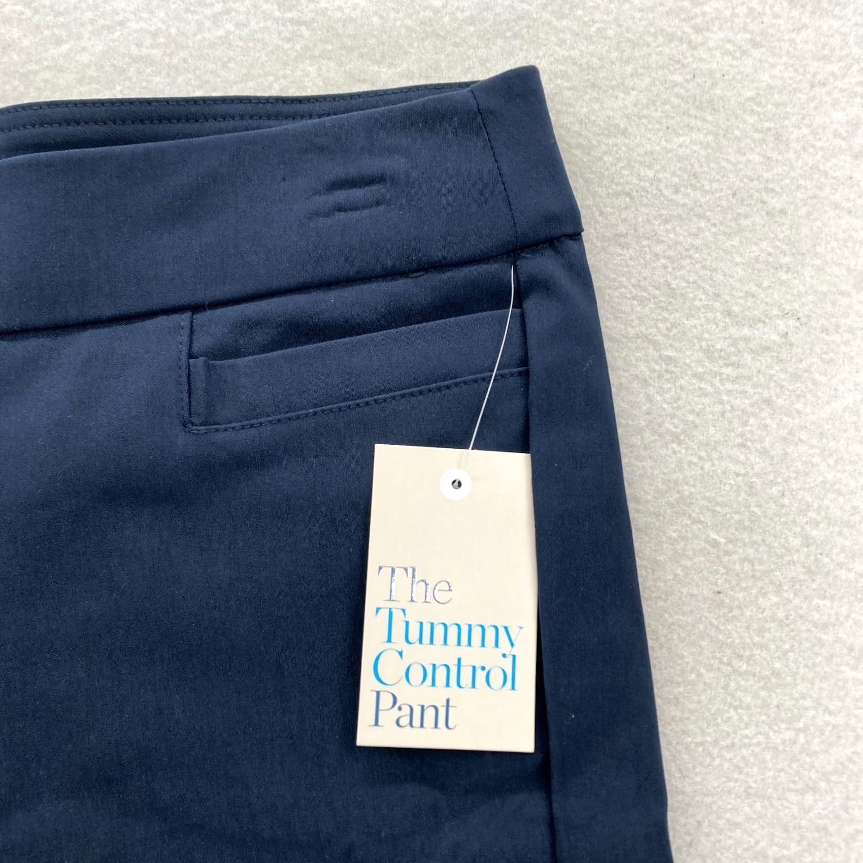 Croft & Barrow Croft & Barrow Tummy Control Pants Women's 4 Navy Blue Stretch Pull On Straight Size 27" / US 4 / IT 40 - 3 Thumbnail