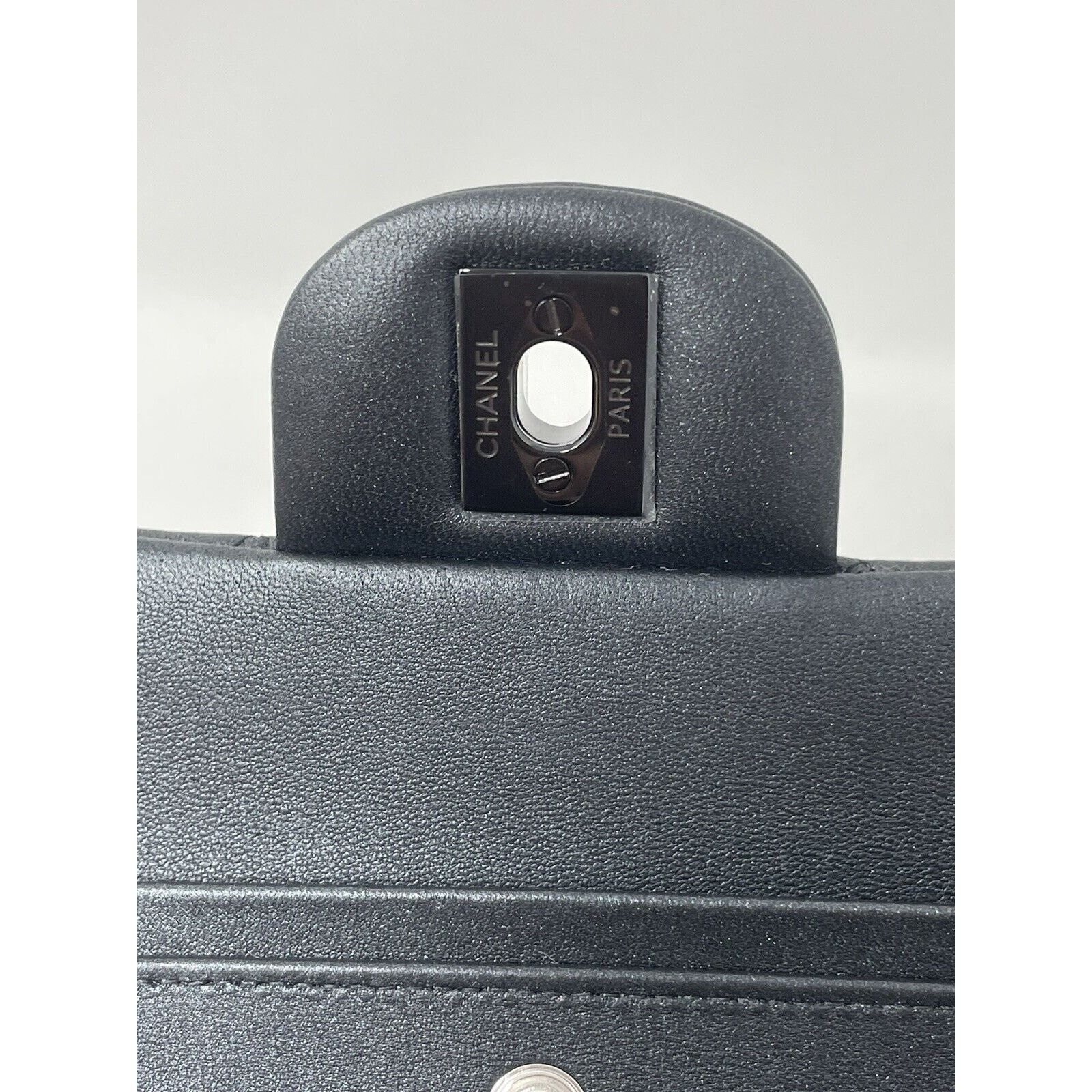 Chanel SO BLACK Small Classic Double Flap Black Pearly Lambskin 23B Size ONE SIZE - 12 Thumbnail