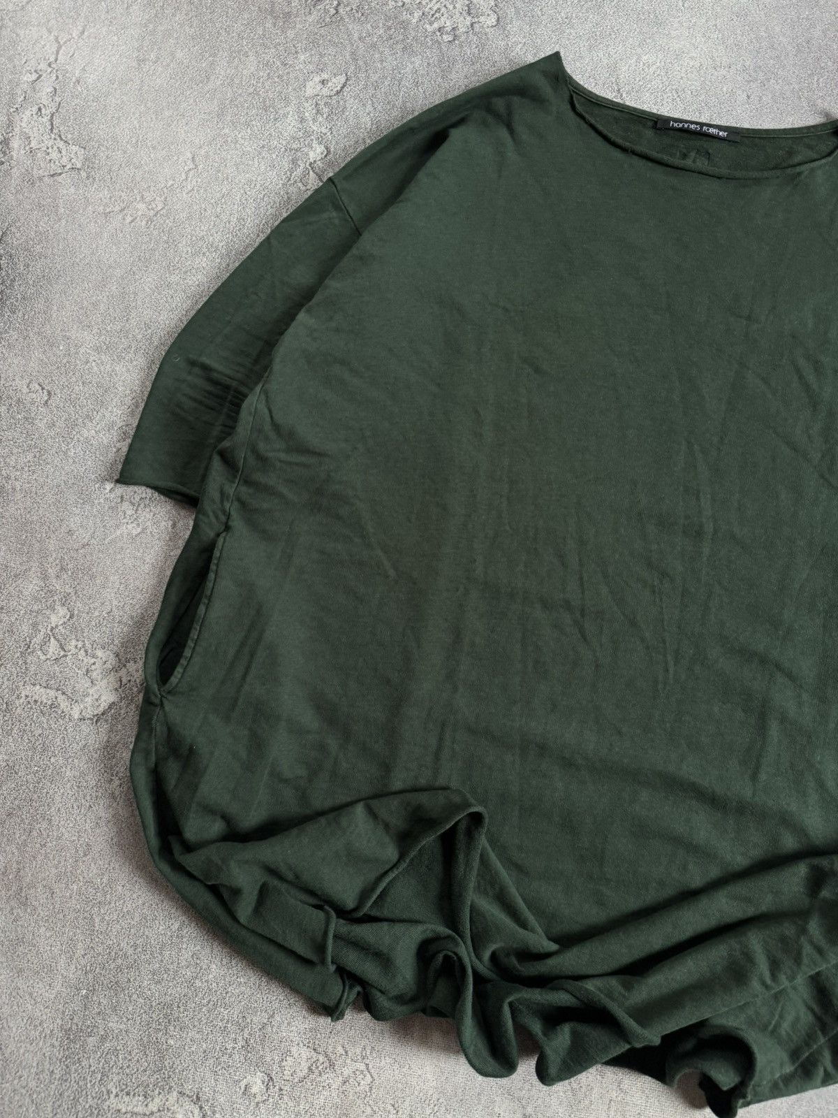 hannes roether Hannes Roether L/size green relaxed oversize long dress 👗 Size L / US 10 / IT 46 - 2 Thumbnail