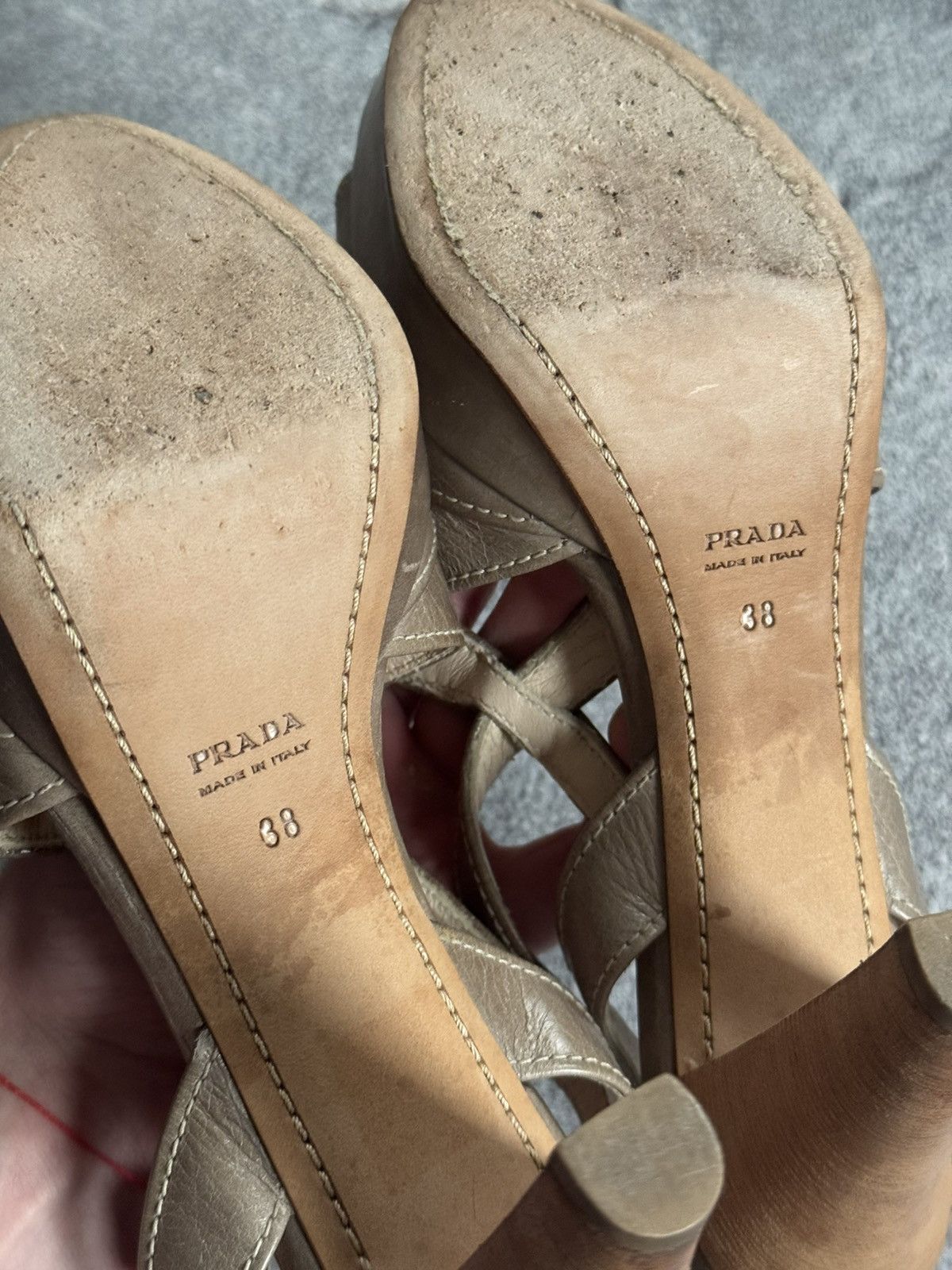 Prada Prada 38size sandals high heels shoes luxury old money 00s Size US 8 / IT 38 - 19 Thumbnail