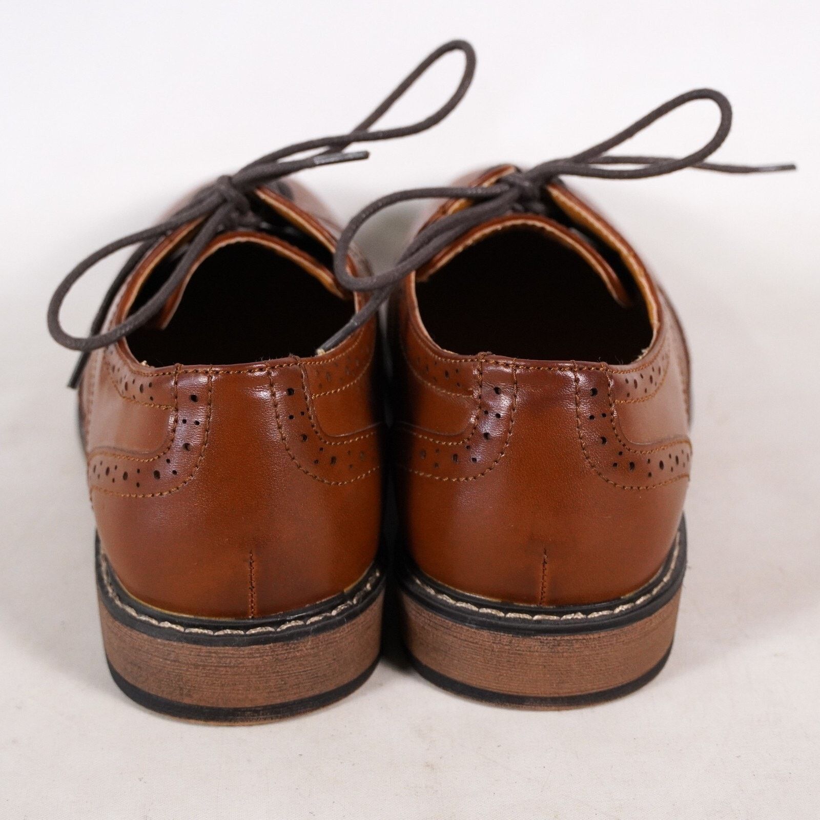 Other Borell Oxford Lace Up Dress Shoes Men Size 6M Brown Orange Size US 6 / EU 39 - 5 Thumbnail