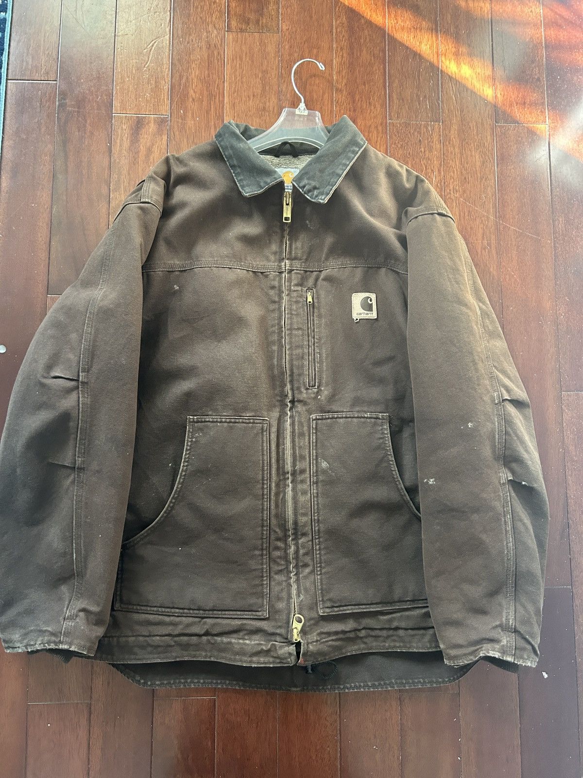 Image of Crazy Carhartt Detroit Jacket From 00S in Brown, Men's (Size 2XL)