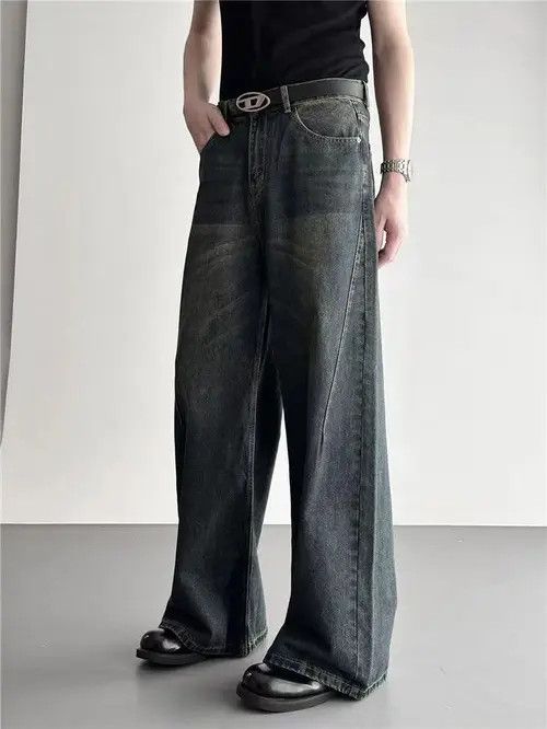 Japanese Brand × Jean Pants Men's blue washed distressed straight jeans Size US 32 / EU 48 - 4 Thumbnail