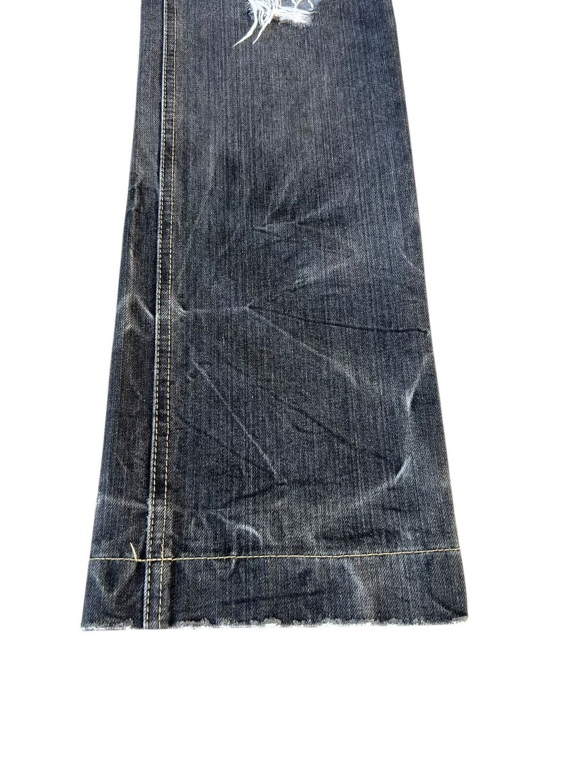 Vintage Souk Japan Ripped Distressed Denim Flare Jeans Size US 32 / EU 48 - 13 Thumbnail