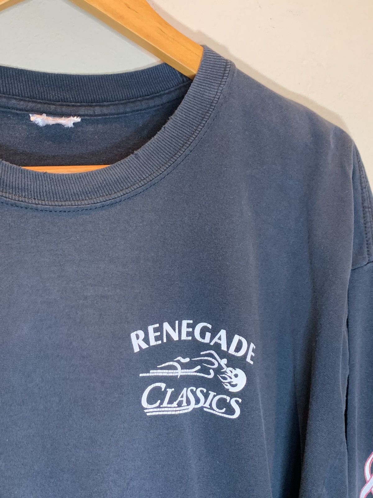 Vintage RARE Vintage 90’s Skull Biker Flame Sleeve Renegade Classics Size US L / EU 52-54 / 3 - 7 Thumbnail