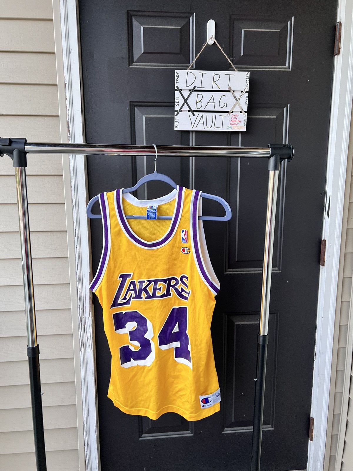 image of Los Angeles Lakers Champion Jersey in Yellow, Men's (Size Small)