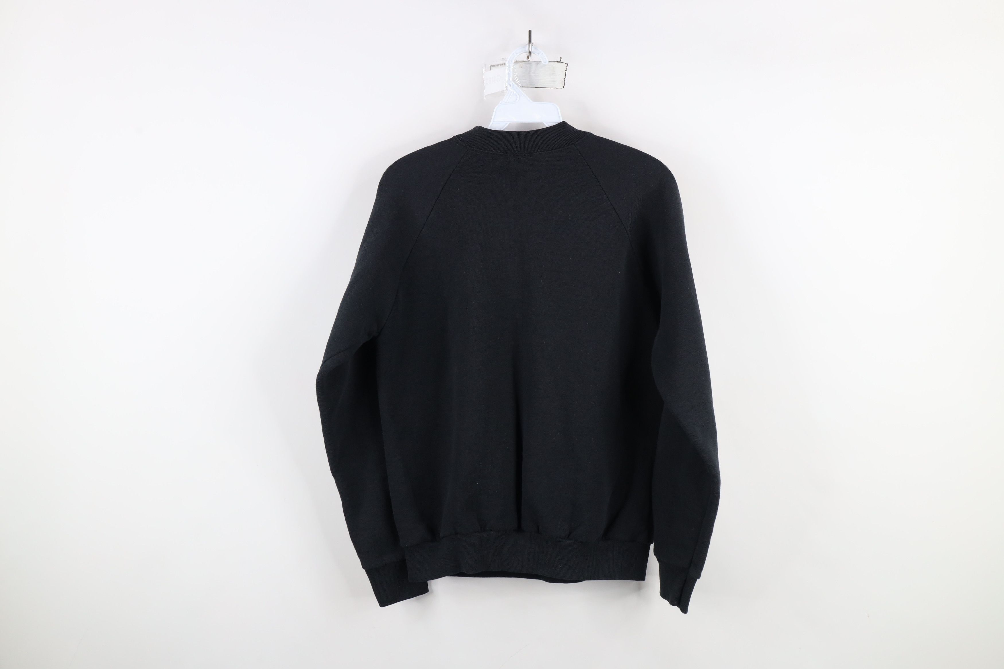 Vintage Vintage 90s Streetwear Blank Crewneck Sweatshirt Black USA Size M / US 6-8 / IT 42-44 - 7 Thumbnail