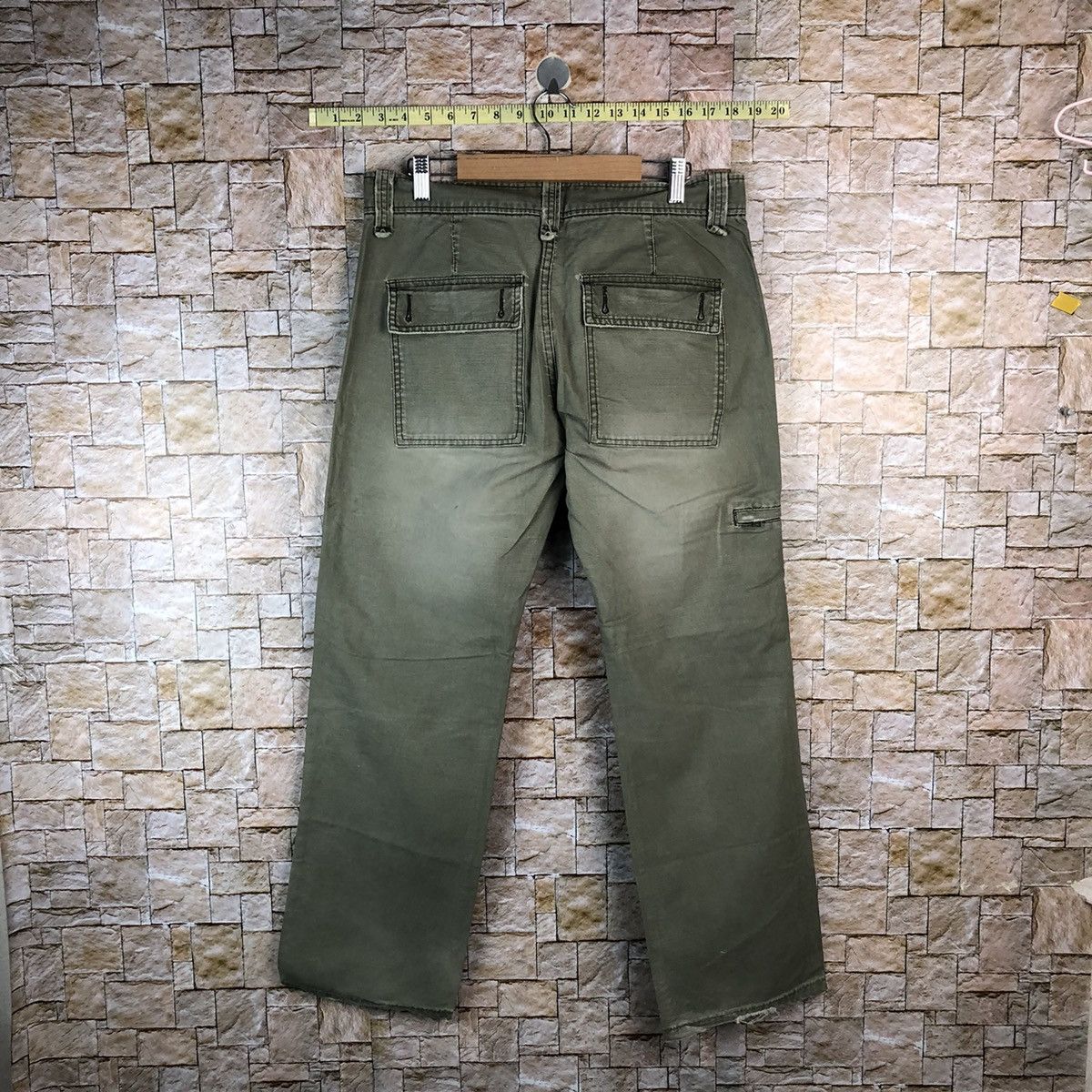 Faded Glory × Japanese Brand Twenty Works Green utility tactical Cargo Pants #A1143 Size US 31 - 15 Thumbnail