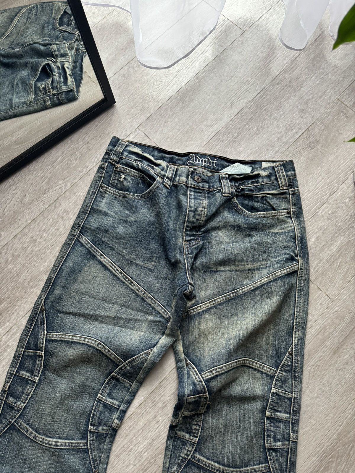 Vintage × Wrangler Crazy Vintage Y2K/2000s Baggy Grunge Skater Denim Jeans Size US 36 / EU 52 - 4 Thumbnail