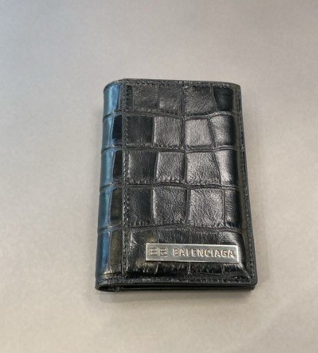 image of Balenciaga O1In1G1223 Unisex Wallet In Black, Men's