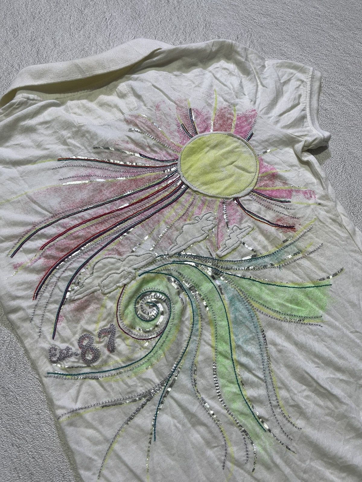 Hysteric Glamour Y2K AERO POS TALE SHORT SLEEVE T-SHIRT WITH EMBROIDERY STYLE Size S / US 4 / IT 40 - 3 Thumbnail