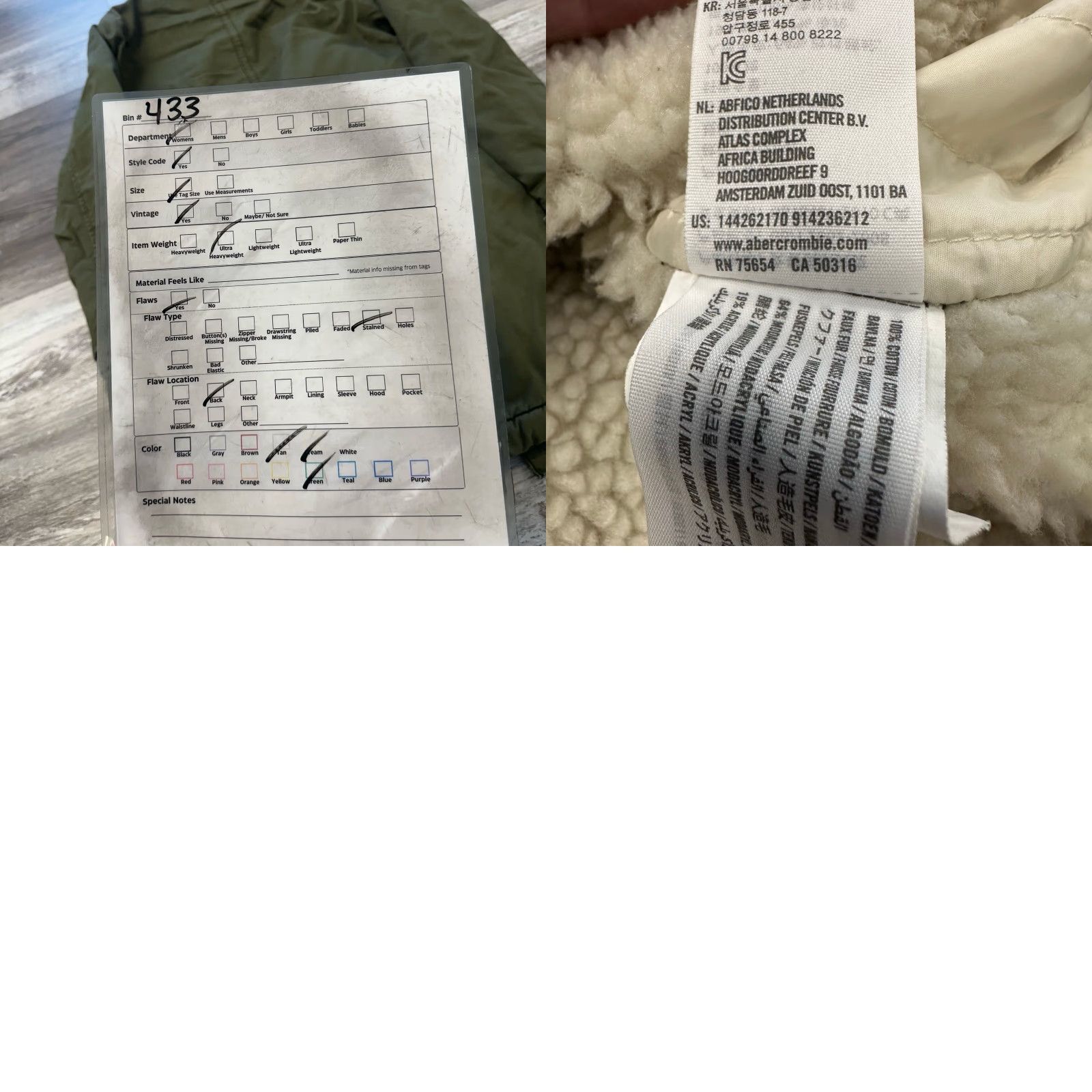 Abercrombie & Fitch VINTAGE Abercrombie & Fitch Green Womens S Sherpa Lined Military Parka Jacket Size S / US 4 / IT 40 - 8 Thumbnail