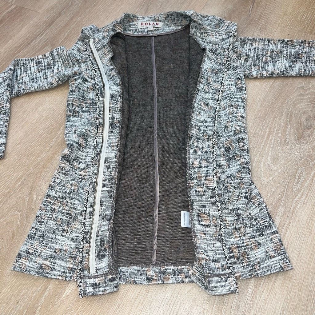 Anthropologie Anthropologie Dolan Leopard Longline Brown Motif Tweed Jacket, Women’s XS Size XS / US 0-2 / IT 36-38 - 9 Thumbnail